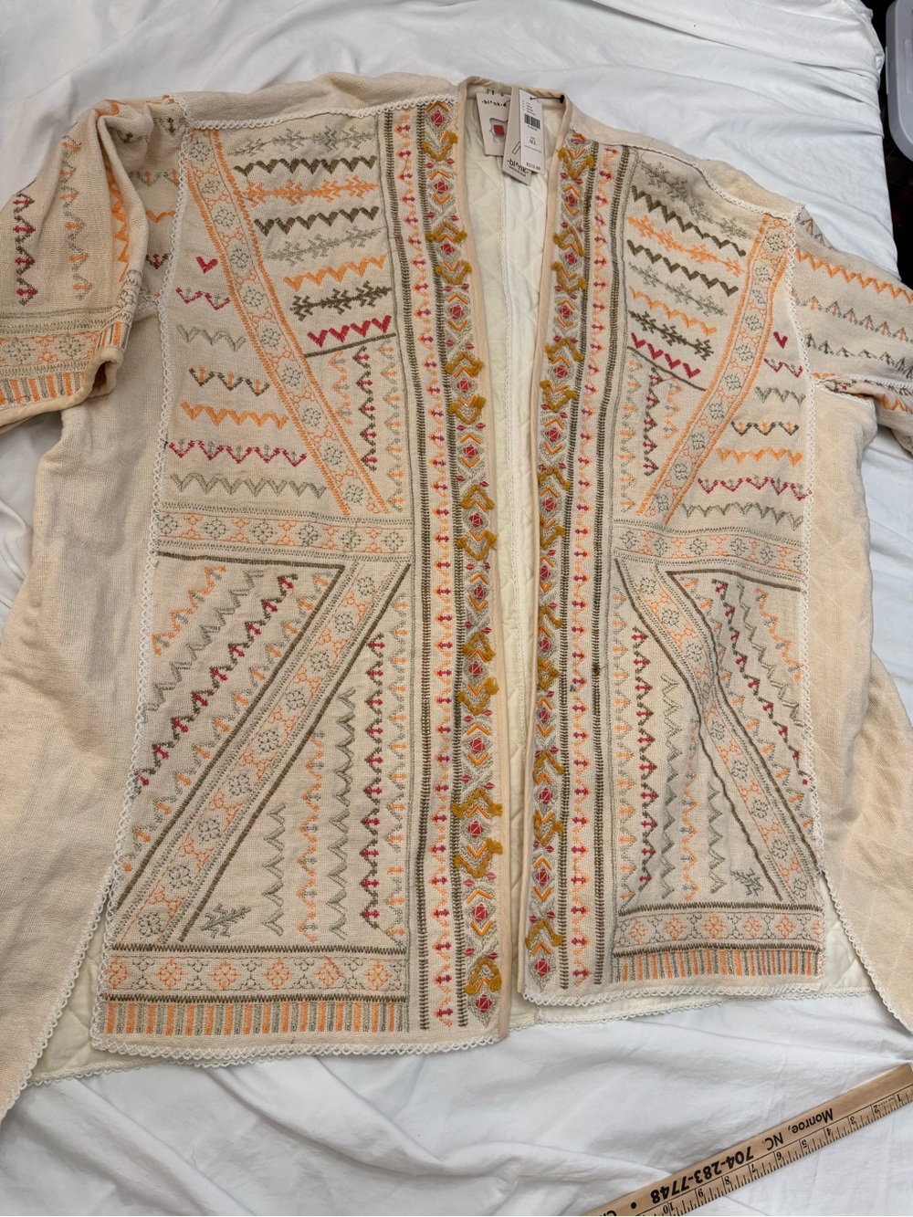Anthropologie Bl^nk London Paloma Embroidered Kimono Jacket - Picture 7 of 13